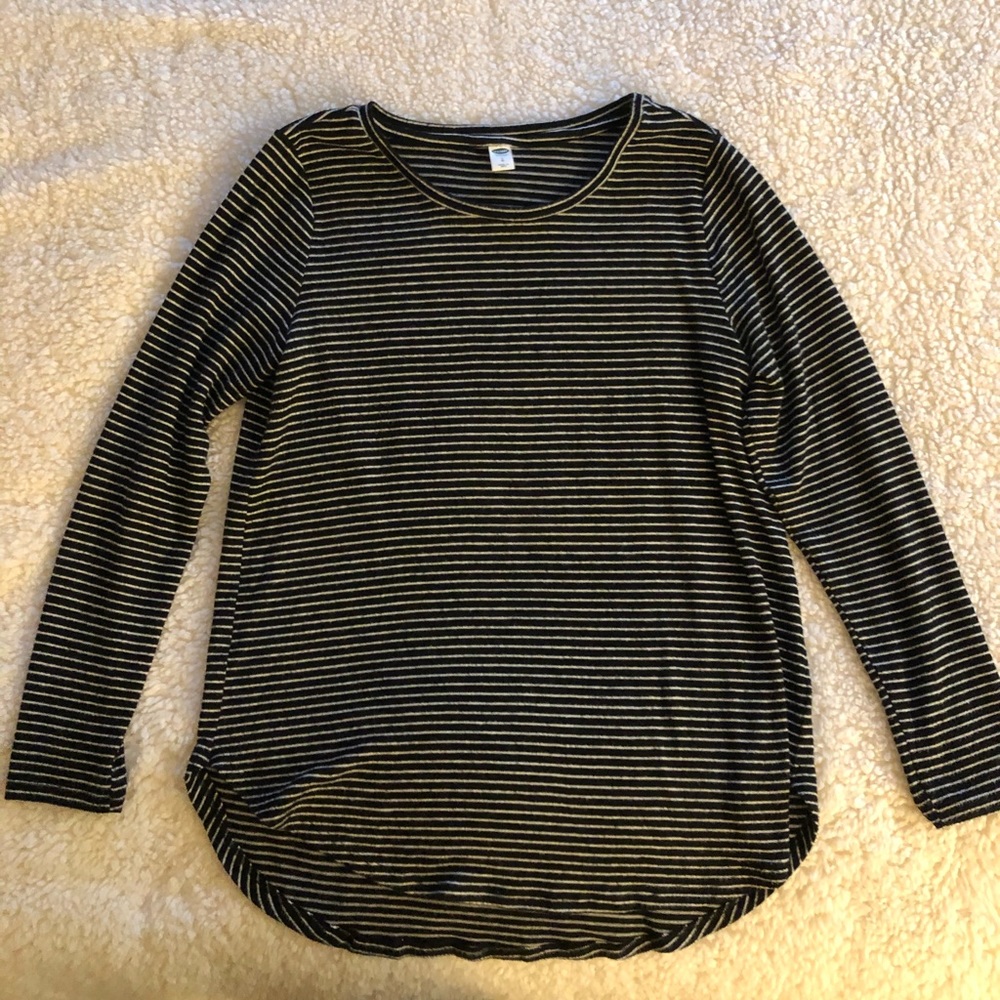 Plush Black & White Sweater